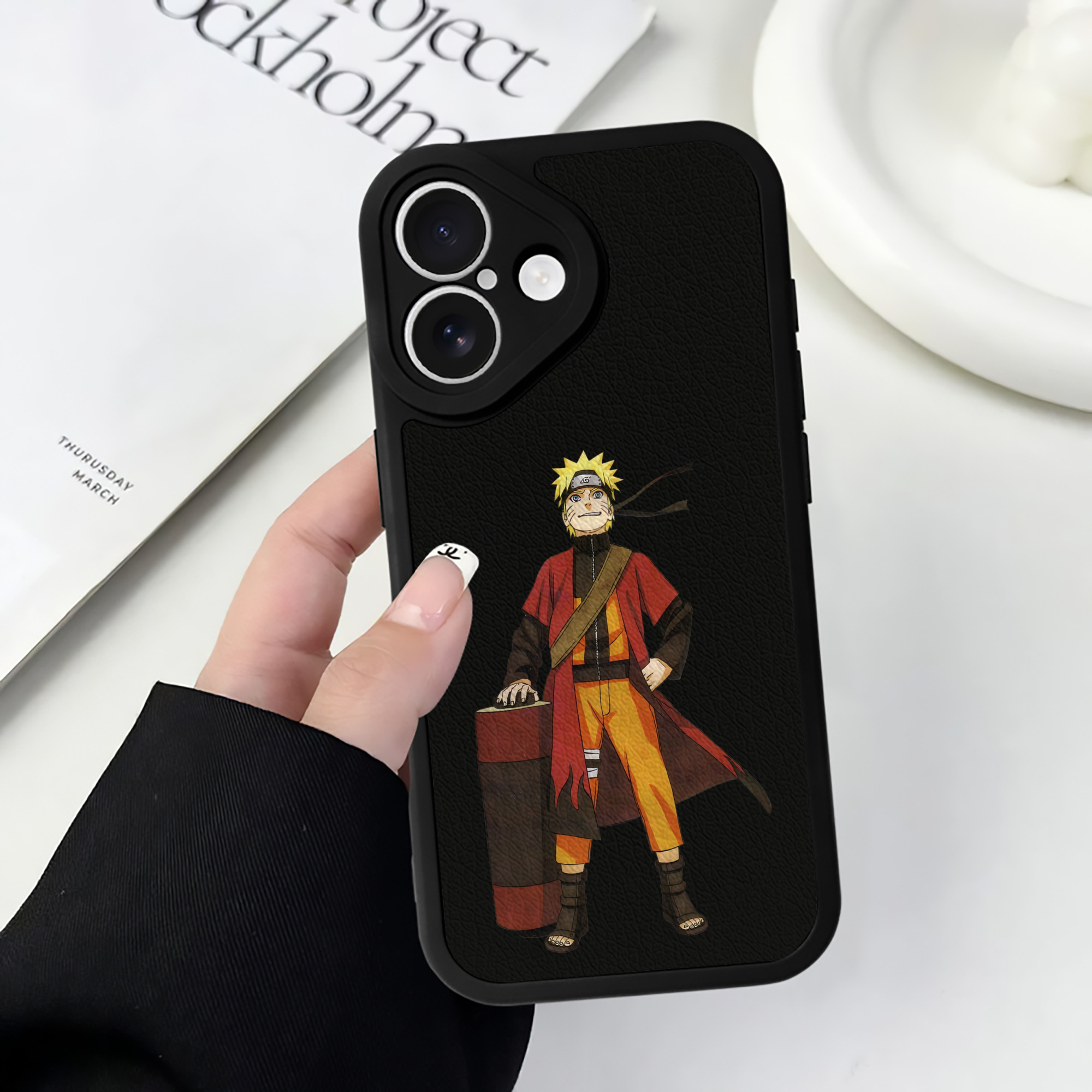 （画像用） NARUTO -ナルト- うずまき ナルト Uzumaki Naruto 【iPhone 16シリーズ対応】シリコンスマホケース（レザー調） 材質：シリコン